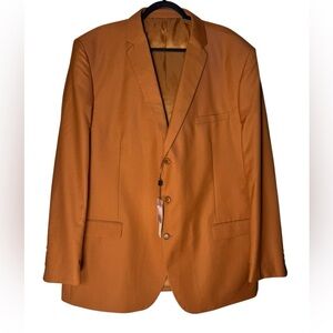 Alain Dupetit Mens Blazer Jacket 52L Copper Color 3 Button Sport Coat Career NWT